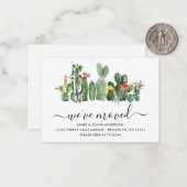 Budget Kaktus Wir haben neue Zuhause Moving Card ü Mitteilungskarte (Vorderseite/Rückseite Beispiel)