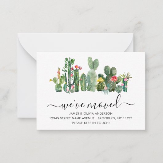 Budget Kaktus Wir haben neue Zuhause Moving Card ü Mitteilungskarte (Vorderseite)