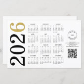 Budget Kalender 2024 Logos QR-Code Glück Neues Jah (Vorne/Hinten)