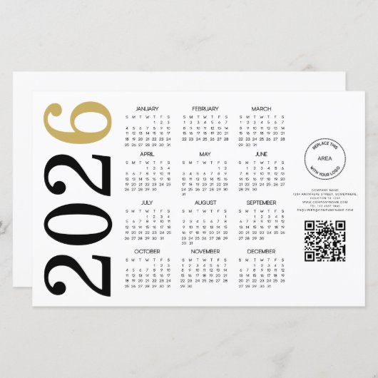 Budget Kalender 2024 Logos QR-Code Glück Neues Jah (Vorne/Hinten)