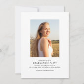 Budget Kalligrafie Abschluss Foto Einladung (Rückseite)