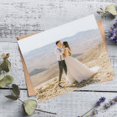 Budget Kalligrafie Hochzeit Danke 2 Foto Card