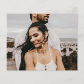 Budget Kalligrafie Hochzeit Danke 2 Foto Card (Rückseite)