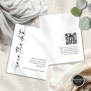 Budget Kalligrafie QR Hochzeit Speichern Sie das D