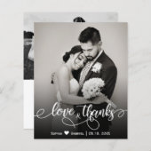 Budget Kalligrafie Script Hochzeit Liebe und Dank (Vorne/Hinten)