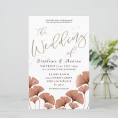 Budget Kalligrafie Terracotta Foliage Wedding (Stehend Vorderseite)