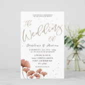 Budget Kalligrafie Terracotta Foliage Wedding (Stehend Vorderseite)