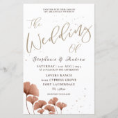 Budget Kalligrafie Terracotta Foliage Wedding (Vorderseite)