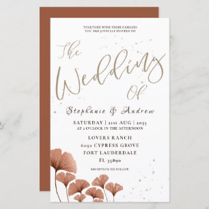 Budget Kalligrafie Terracotta Foliage Wedding