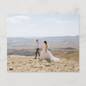 Budget Kalligraphie Hochzeit Vielen Dank Foto-Kart (Rückseite)