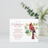 Budget Kardinal Bird Celebration of Life Memorial (Stehend Vorderseite)