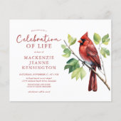 Budget Kardinal Bird Celebration of Life Memorial (Vorderseite)