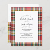 Budget Kariert Rustikale Brautdusche Einladung (Vorne/Hinten)