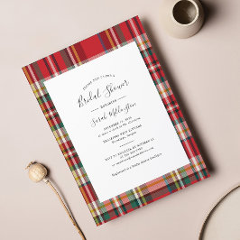 Budget Karierte Brautdusche Einladung