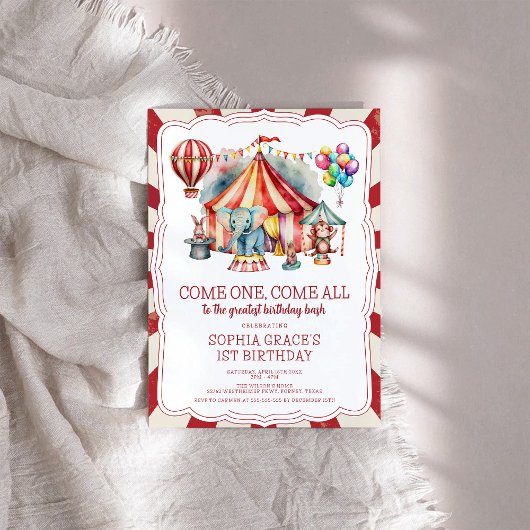 Budget Karneval Circus Show & Animations Geburtsta Einladung