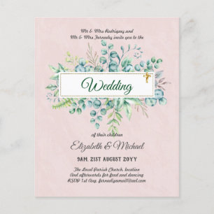 Budget KATHOLISCHE CHRISTLICHE HOCHZEIT Grünzeug E Flyer