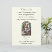Budget Katholisches Hochzeitsprogramm Briefbogen (Stehend Vorderseite)