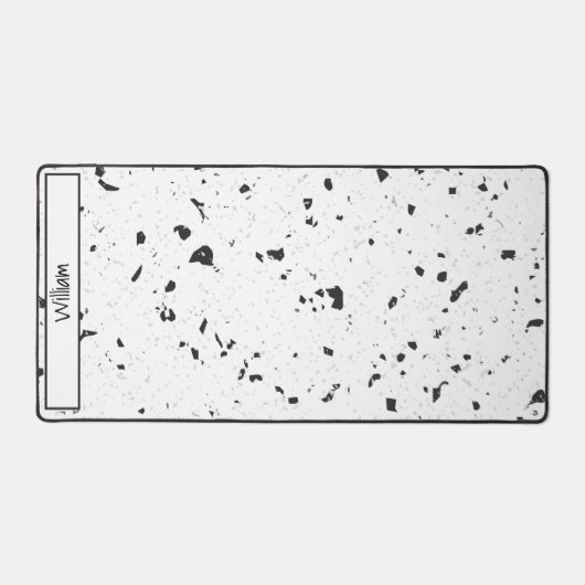 Budget kaufen, Schwarz & Grau Chips Terrazzo Muste Schreibtischunterlage (Vorderseite)