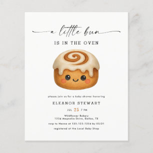 Budget Kawaii Brötchen im Ofen Baby Shower Einladu Flyer