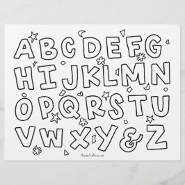 Budget Kids Alphabet Farbing Page Flyer