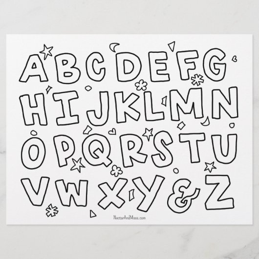 Budget Kids Alphabet Farbing Page Flyer (Vorne)