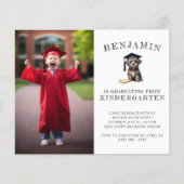 Budget Kindergarten Grad Einladung Scruffy Pup (Vorderseite)