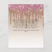 BUDGET-Kindergeburtstag Einladen rosa Einhorn Flyer (Hinten)