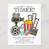 Budget Kinofilm Night Party Kindergeburtstag Flyer (Vorne)