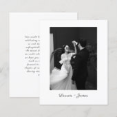 Budget-Klassiker-Script-Hochzeitsfoto-Dankeskarten (Vorne/Hinten)