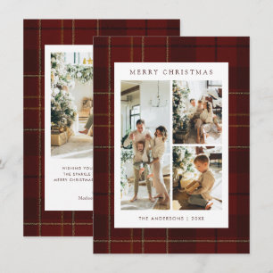Budget Klassisch Rot Kariert 4 Foto Weihnachten