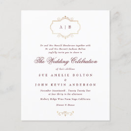 Budget Klassische Hochzeit Burgundy & Navy Flyer