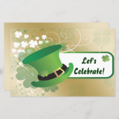 Budget Kleeblatt St Patricks Day Party Einladung (Vorne/Hinten)