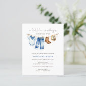 Budget Kleine Cowboy Boy Babydusche Einladung (Stehend Vorderseite)