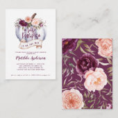 Budget Kleine Kürbisfallen Baby Dusche Einladung (Vorne/Hinten)