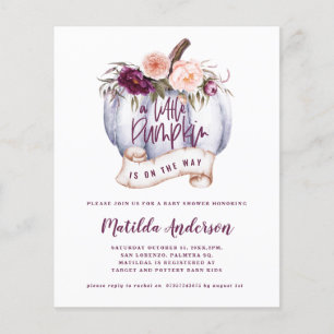 Budget Kleine Kürbisfallen Baby Dusche Einladung Flyer