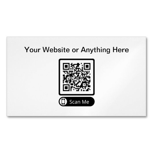 Budget Kleine Menge QR Code Business Card Magnet (Vorderseite)