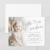 Budget Kleine Miss Sunshine Foto 1. Geburtstag (Vorne/Hinten)