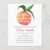 Budget Kleine Pfirsichdusche Einladung (Vorderseite)