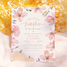 Budget Kleine Pumpkin Fall Floral Girl Babydusche