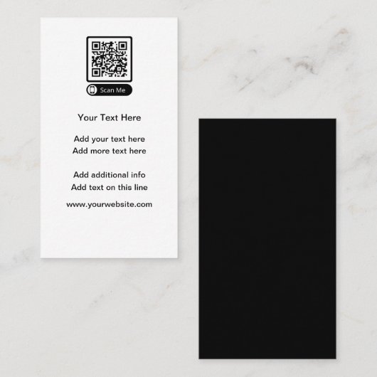 Budget Kleine QR-Code-Visitenkarten Telefonnummerkarte (Vorne/Hinten)