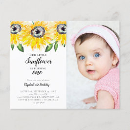 Budget Kleine Sonnenblume Erster Geburtstag Eins F