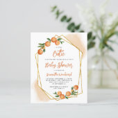 Budget Kleine Süsse Orangefarbene Babydusche Einla (Stehend Vorderseite)