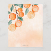 Budget Kleine Süsse Orangefarbene Babydusche Einla (Rückseite)