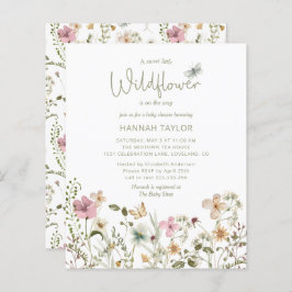 Budget Kleine Wildblume Kinderdusche Einladung