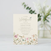 Budget Kleine Wildblume Kinderdusche Einladung (Stehend Vorderseite)