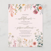 Budget Kleine Wildblume wird Eins 1. Geburtstag (Vorderseite)