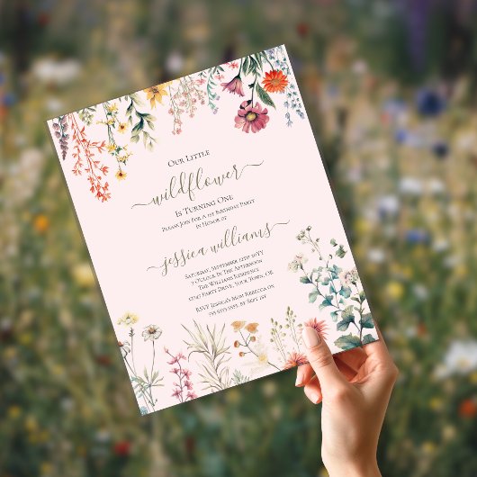 Budget Kleine Wildblume wird Eins 1. Geburtstag