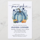 BUDGET Kleiner Pumpkin Boy Baby Dusche Einladung Flyer (Vorne)