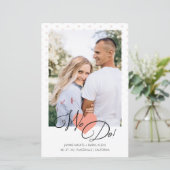 Budget Korallen Herz machen Polka Dots Foto Hochze (Stehend Vorderseite)