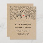 Budget Kraft Woodland Buck Doe Botanische Hochzeit (Vorne/Hinten)
